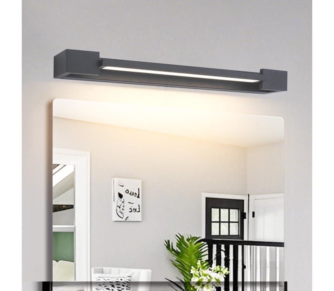 Brilagi - Kúpeľňové LED osvetlenie zrkadla AQUA LINE LED/12W/230V 45 cm IP44 antracit BRI307