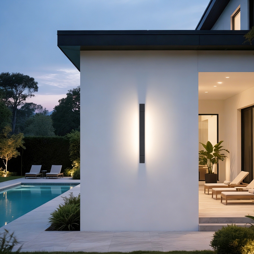 Brilagi - LED osvetlenie kúpeľňového zrkadla AQUA LINE LED/12W/230V 45 cm IP44 antracit CRI 90