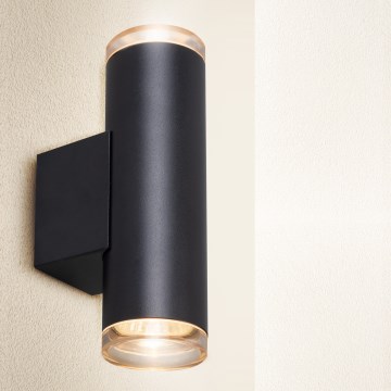 Brilagi - Kúpeľňové nástenné bodové svietidlo SELE AQUA 2xGU10/30W/230V IP44 čierna