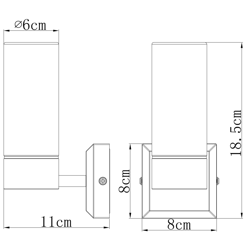 Brilagi - Kúpeľňové nástenné svietidlo RAY 1xE14/40W/230V IP44