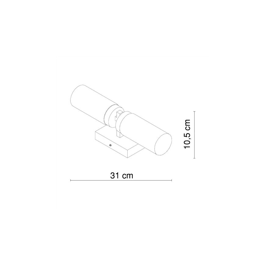 Brilagi - Kúpeľňové nástenné svietidlo RAY 2xE14/40W/230V IP44