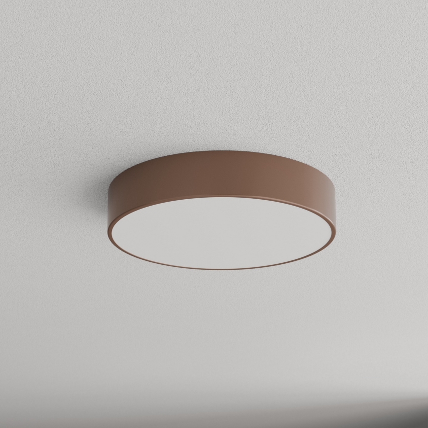 Brilagi - Kúpeľňové stropné svietidlo s pohybovým a súmrakovým senzorom CLARE 3xE27/24W/230V pr. 40 cm hnedá IP54