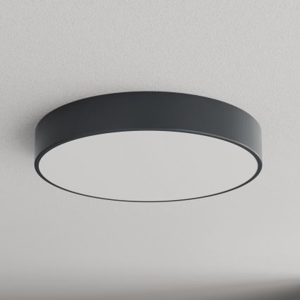 Brilagi - Kúpeľňové stropné svietidlo s pohybovým a súmrakovým senzorom CLARE 4xE27/24W/230V pr. 50 cm antracit IP54