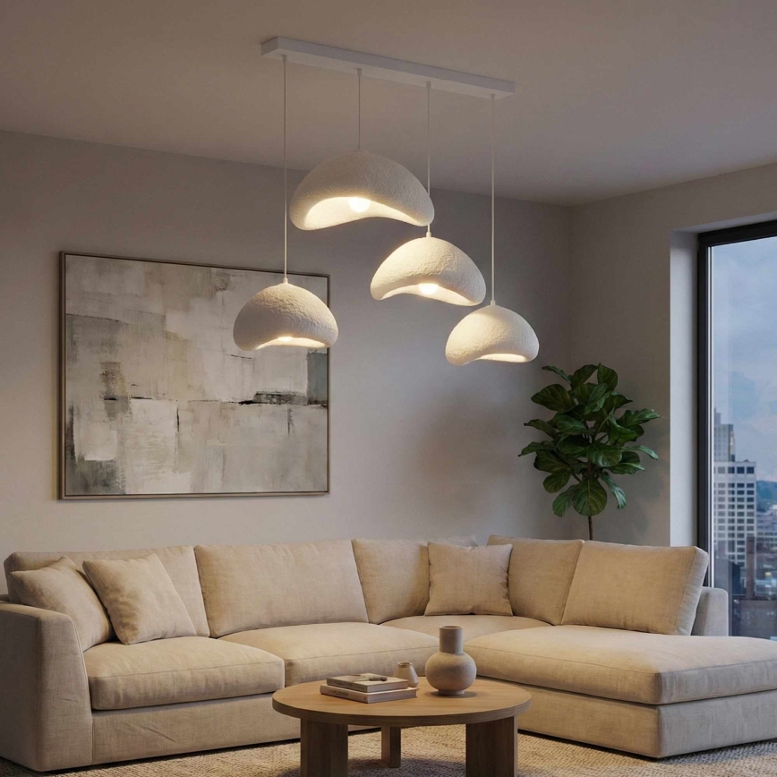 Brilagi - Lanový luster WABI SABI 4xE27/40W/230V biely