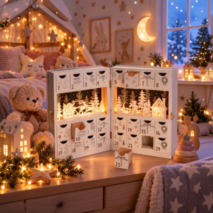 BRILAGI - LED Adventný kalendár LED/2xAA