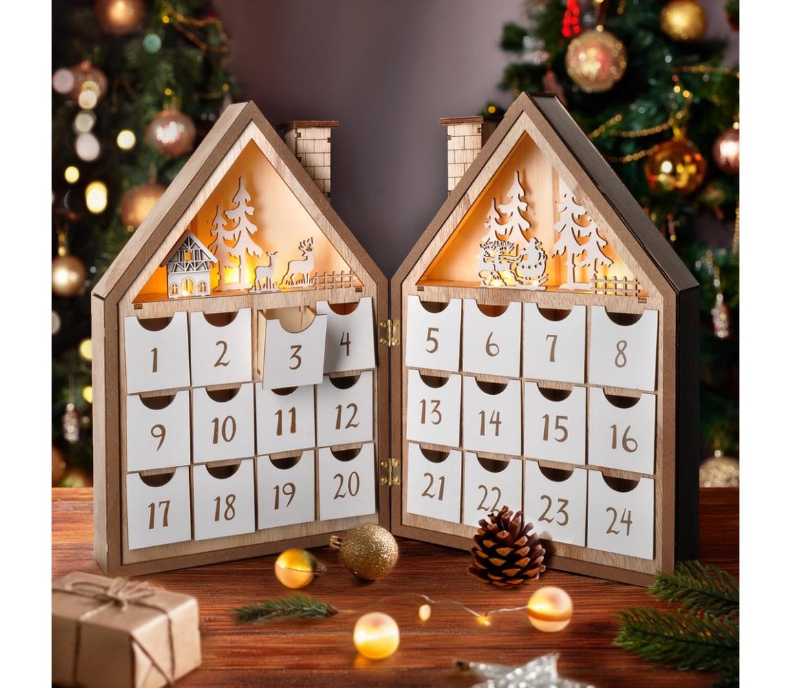 BRILAGI - LED Adventný kalendár LED/2xAAA 1v286-OEM1