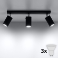 BRILAGI -  LED Bodové svietidlo ASMUS 3xGU10/7W/230V čierna