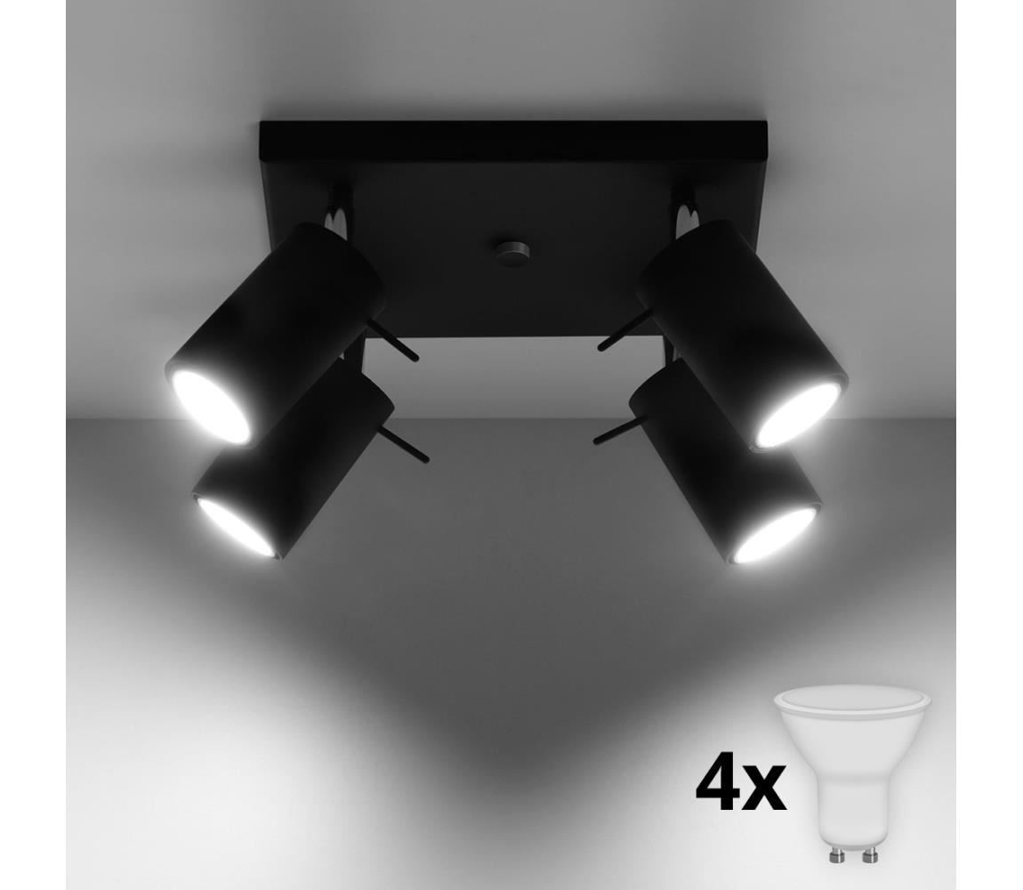 Brilagi Brilagi - LED Bodové svietidlo ASMUS 4xGU10/7W/230V čierna