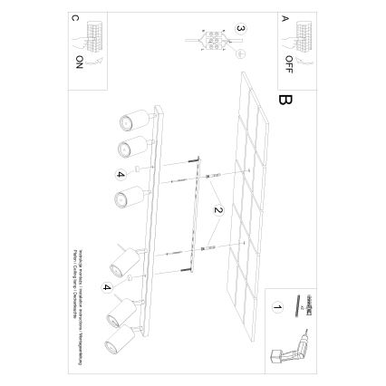 Brilagi -  LED Bodové svietidlo ASMUS 6xGU10/7W/230V biela