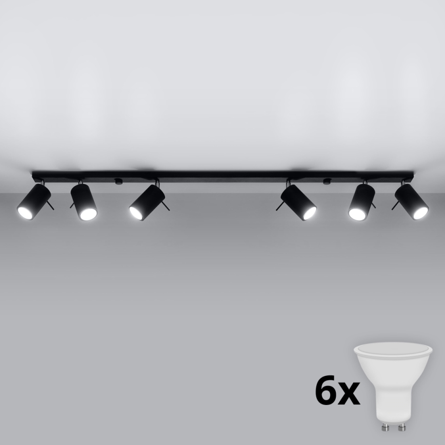 Brilagi -  LED Bodové svietidlo ASMUS 6xGU10/7W/230V čierna