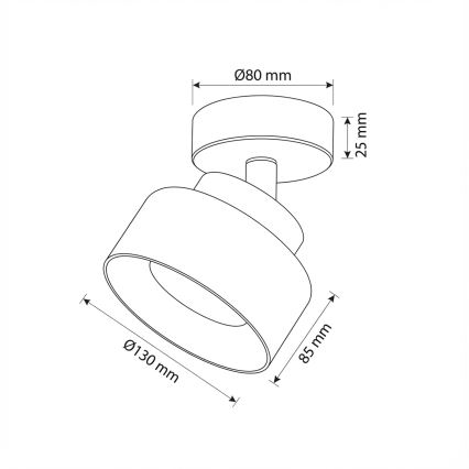 Brilagi - LED Bodové svietidlo AURA LUX 1xGX53/30W/230V pr. 13 cm čierna/dymová