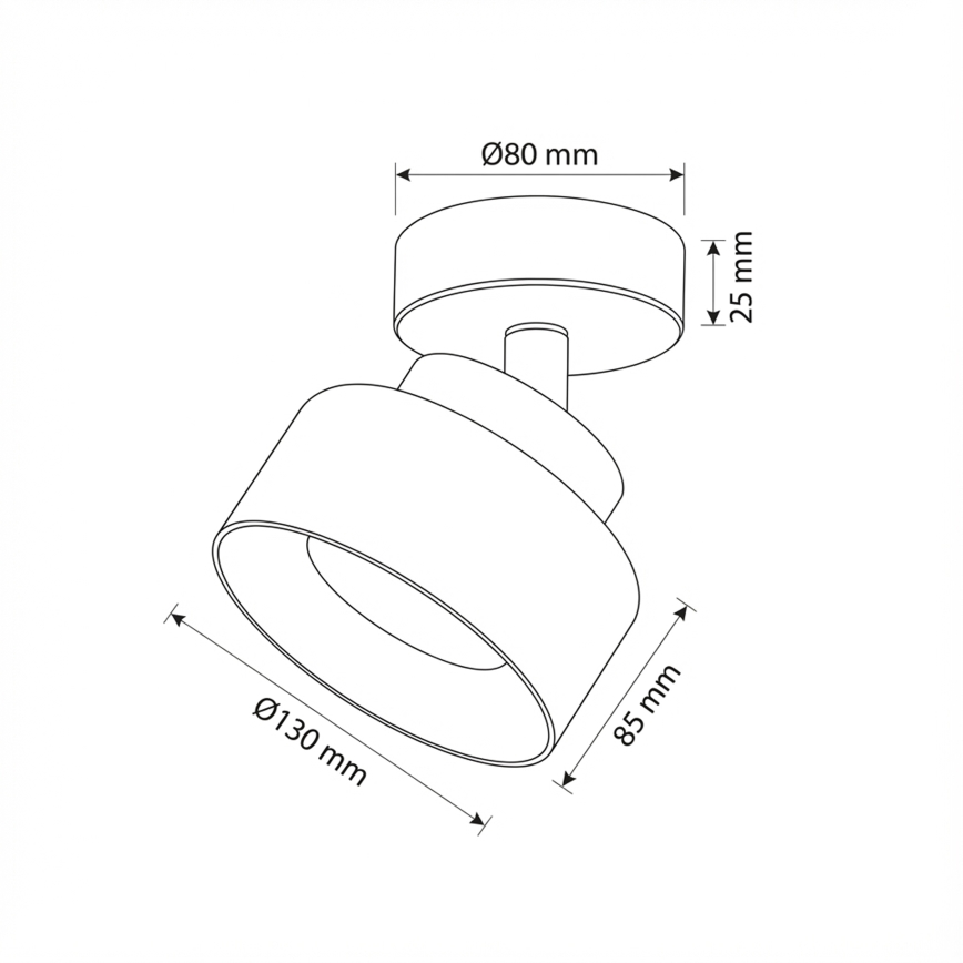 Brilagi - LED Bodové svietidlo AURA LUX 1xGX53/30W/230V pr. 13 cm čierna/dymová