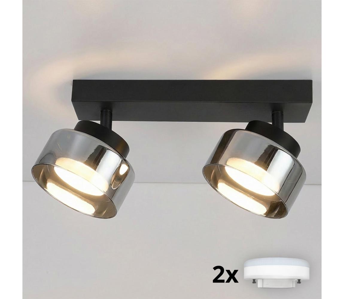 Brilagi - LED Bodové svietidlo AURA LUX 2xGX53/30W/230V čierna/dymová WO-OEM-CF-07-BK