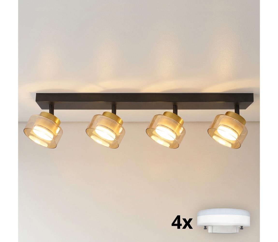 Brilagi - LED Bodové svietidlo AURA LUX 4xGX53/30W/230V čierna/zlatá WO-OEM-CF-09-GLD