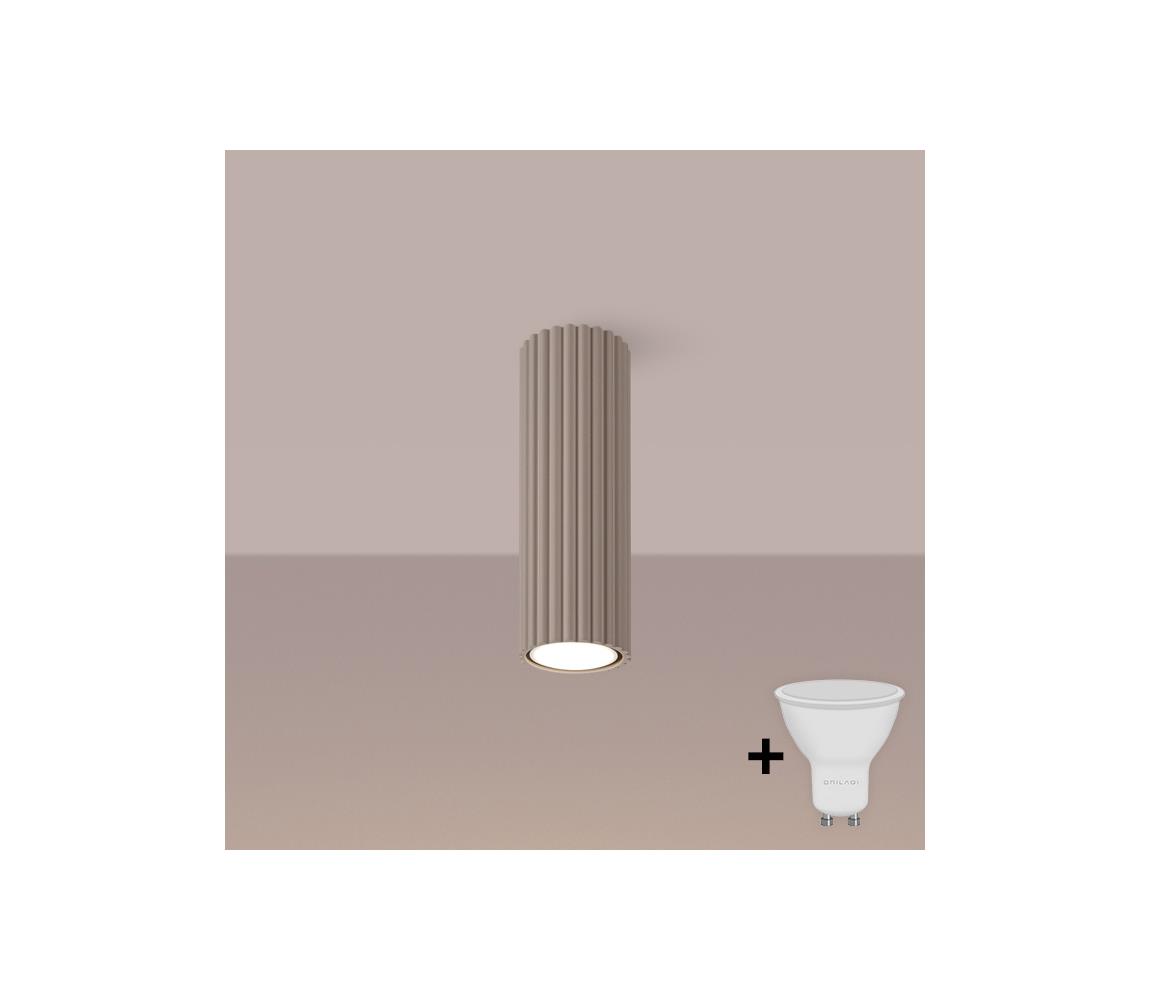Brilagi - LED bodové svietidlo CRESTO 1xGU10/10W/230V 20 cm taupe BR.1771