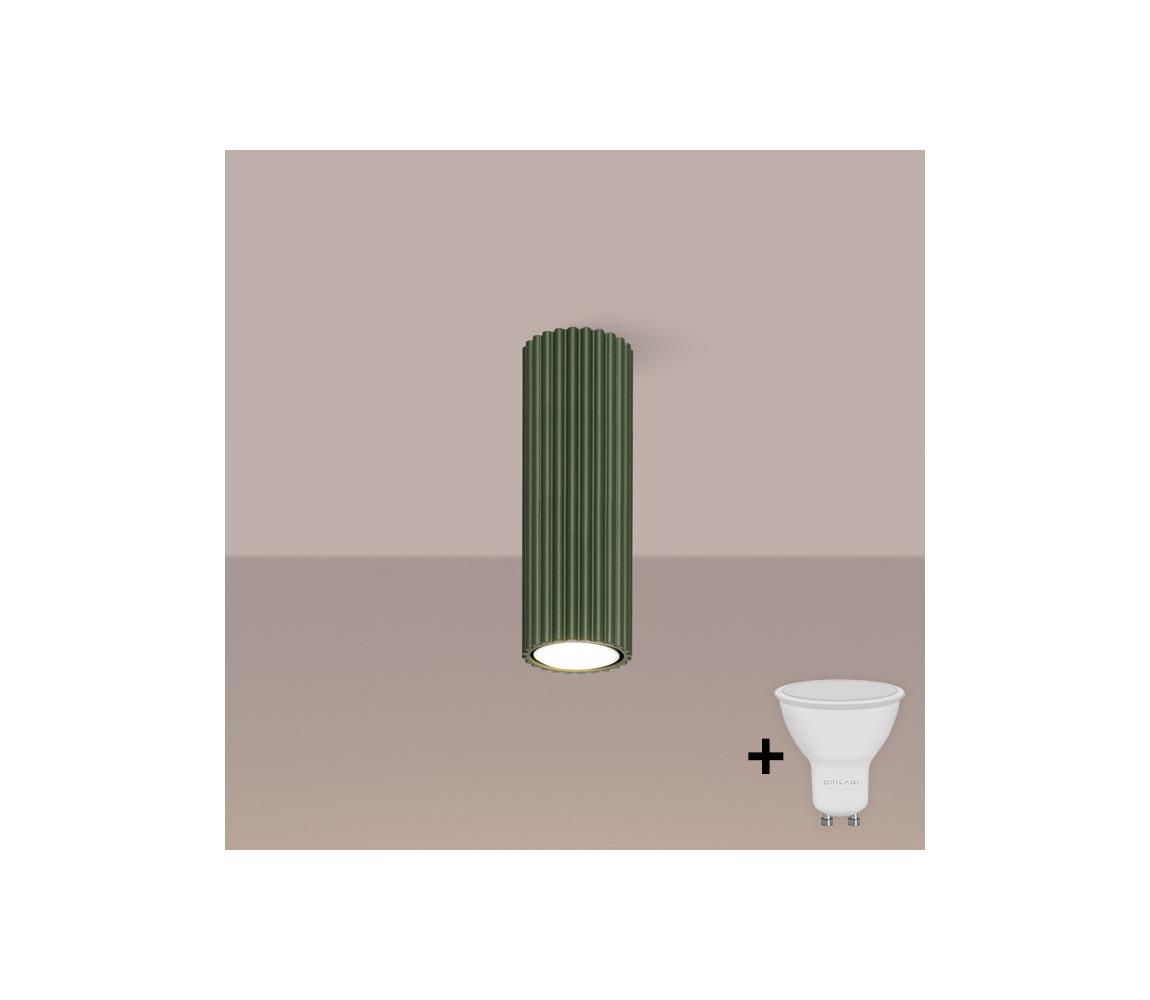 Brilagi - LED bodové svietidlo CRESTO 1xGU10/10W/230V 20 cm zelené BR.1607