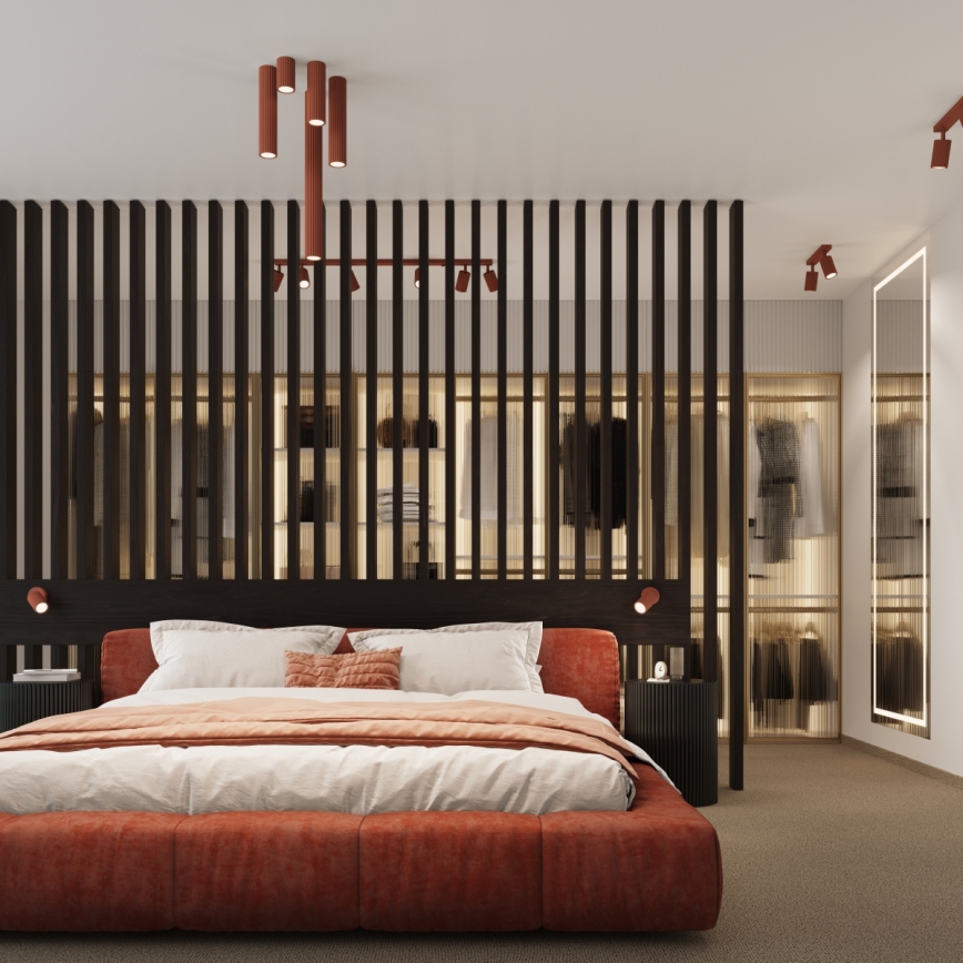 Brilagi - LED bodové svietidlo CRESTO 1xGU10/10W/230V 30 cm červené