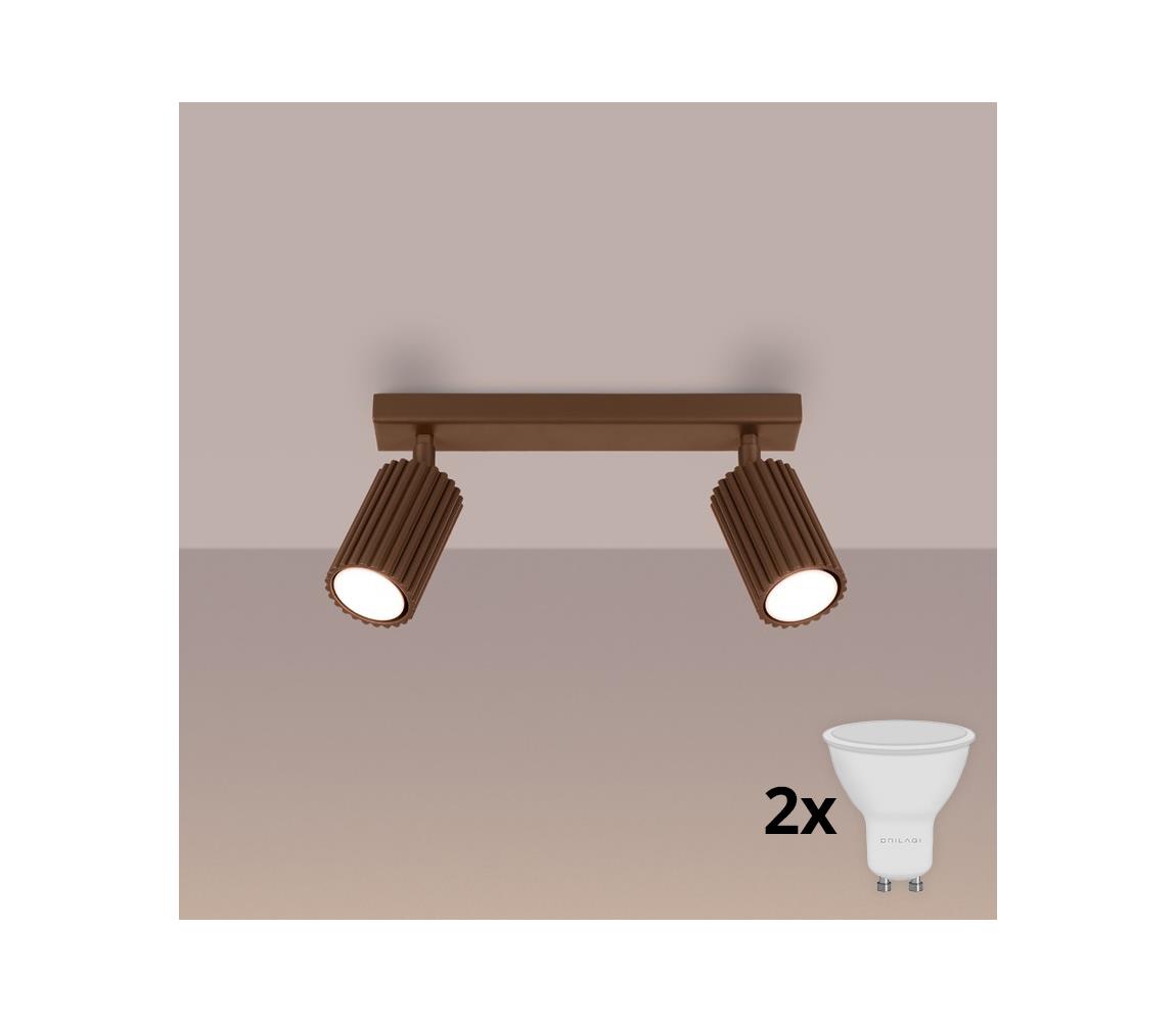 Brilagi - LED bodové svietidlo CRESTO 2xGU10/10W/230V hnedé BR.1961