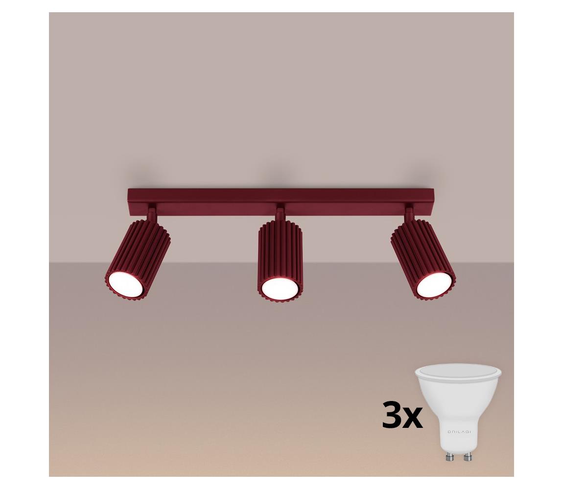 Brilagi - LED bodové svietidlo CRESTO 3xGU10/10W/230V bordové BR.1923