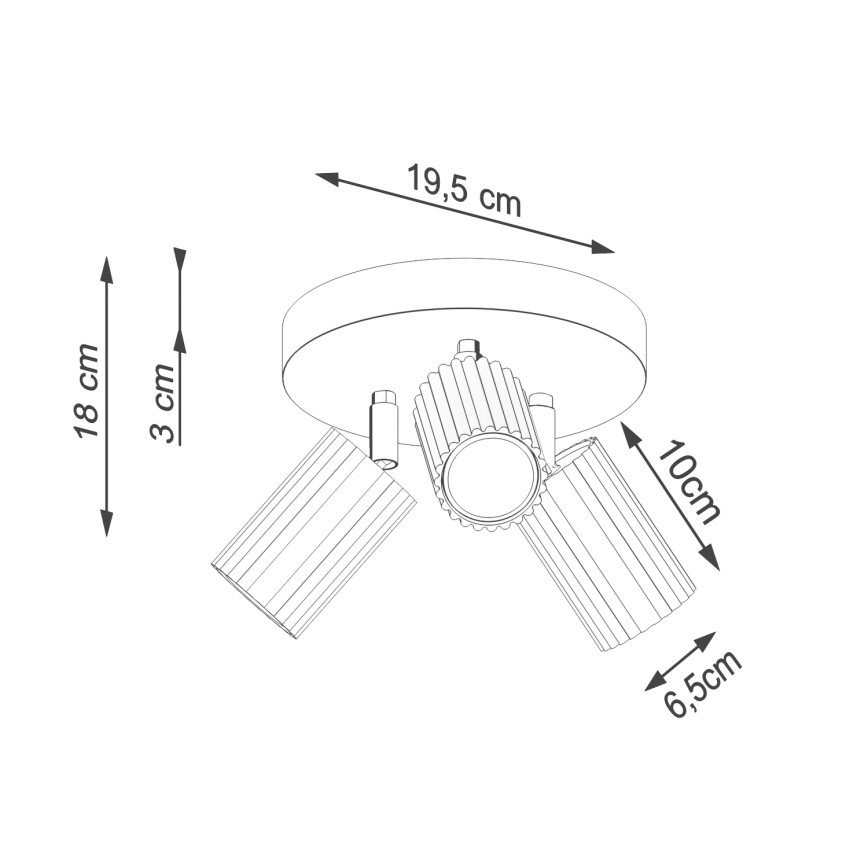 Brilagi - LED bodové svietidlo CRESTO 3xGU10/10W/230V hnedá