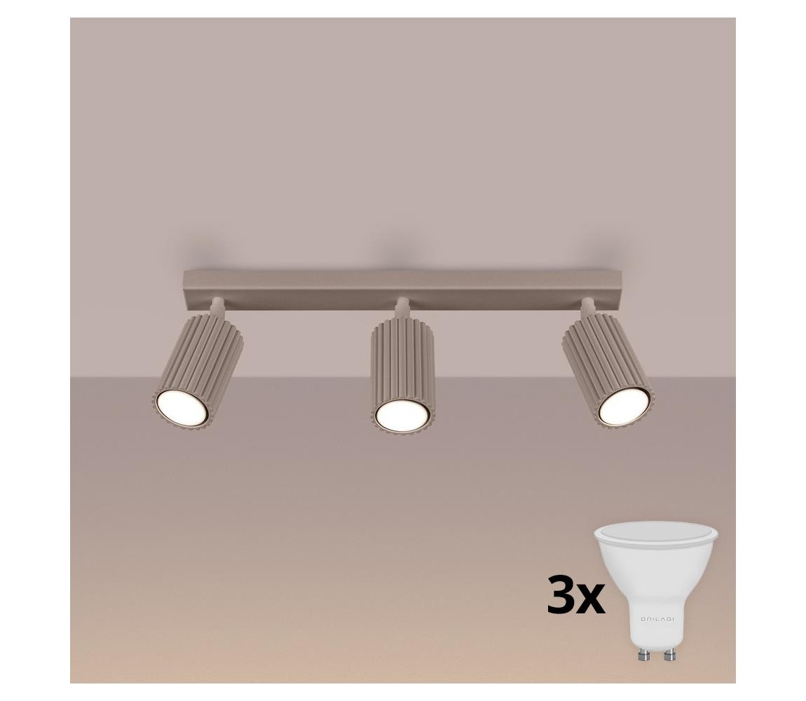 Brilagi - LED bodové svietidlo CRESTO 3xGU10/10W/230V taupe BR.1764