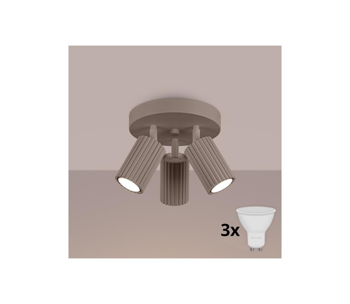 Brilagi - LED bodové svietidlo CRESTO 3xGU10/10W/230V taupe BR.1768