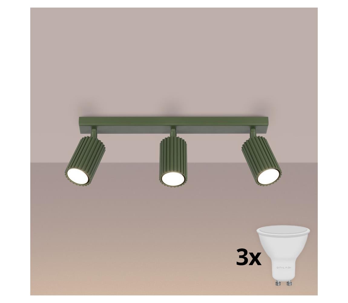 Brilagi - LED bodové svietidlo CRESTO 3xGU10/10W/230V zelené BR.1619