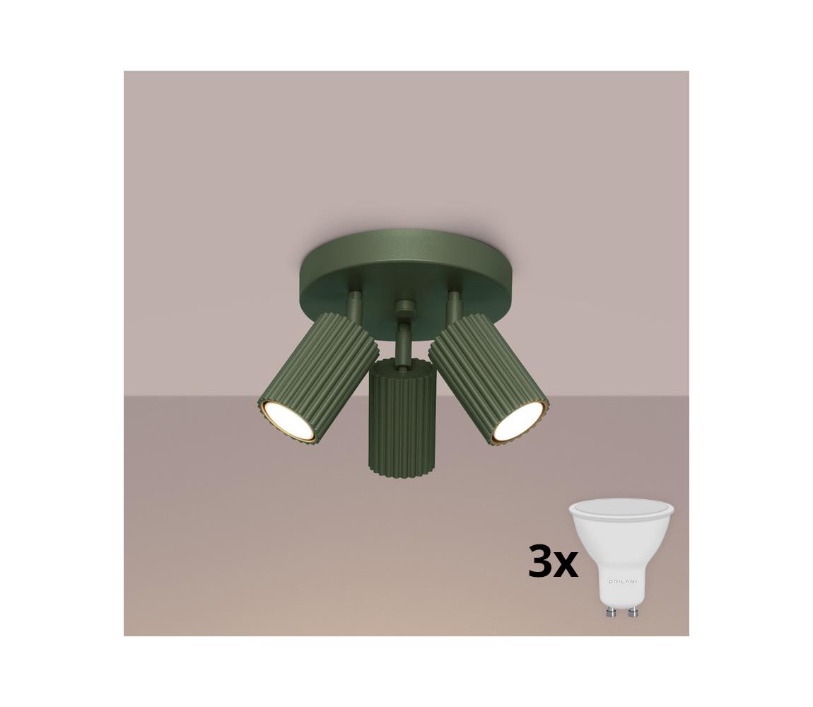 Brilagi - LED bodové svietidlo CRESTO 3xGU10/10W/230V zelené BR.1620