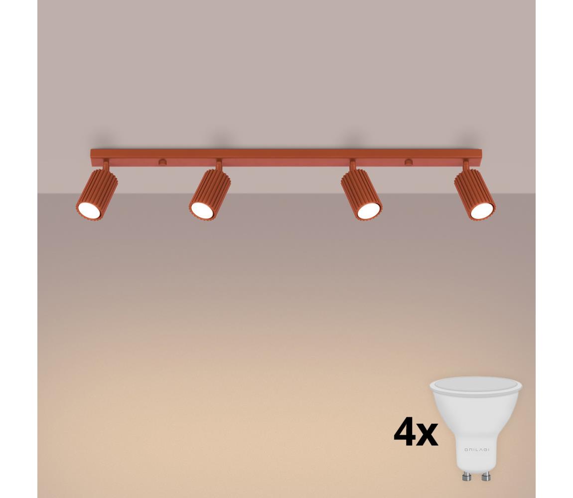 Brilagi - LED bodové svietidlo CRESTO 4xGU10/10W/230V červené BR.1641