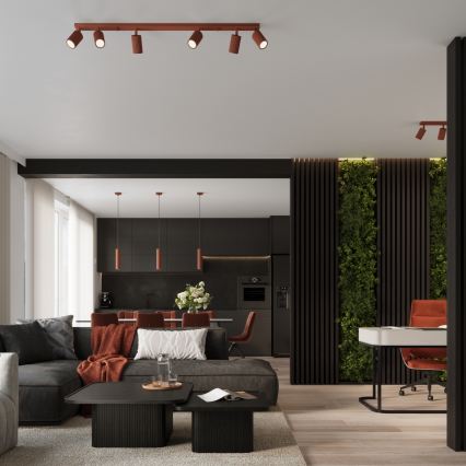 Brilagi - LED bodové svietidlo CRESTO 4xGU10/10W/230V červené