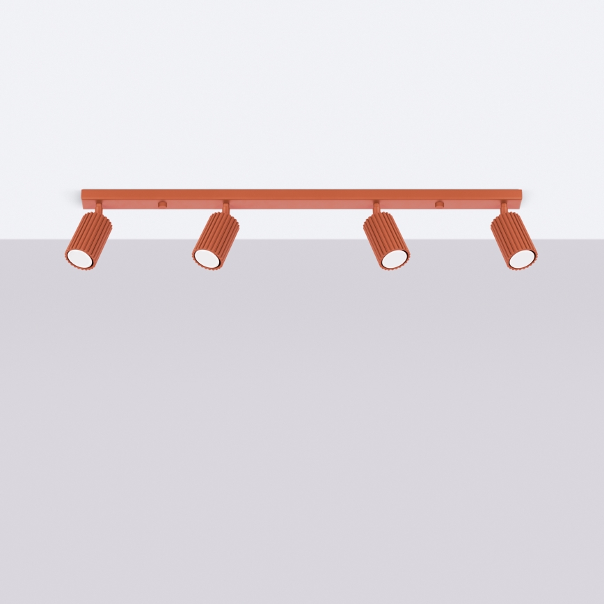 Brilagi - LED bodové svietidlo CRESTO 4xGU10/10W/230V červené