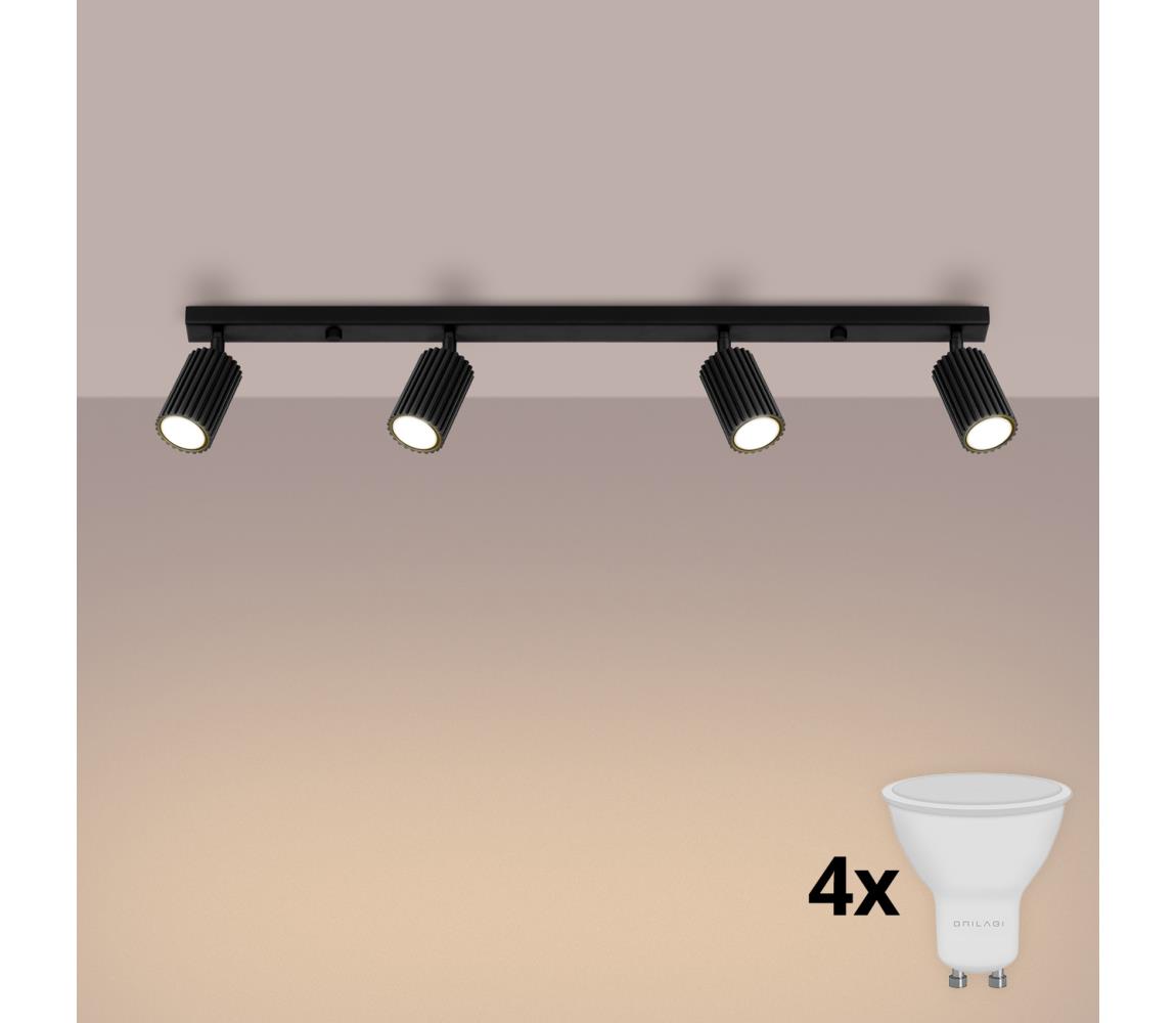 Brilagi - LED bodové svietidlo CRESTO 4xGU10/10W/230V čierna BR.1584