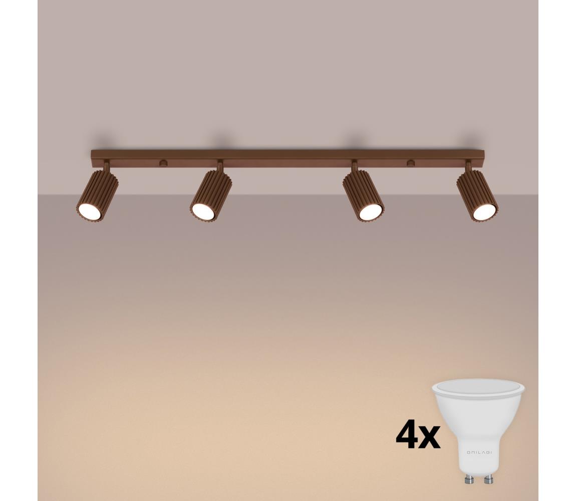 Brilagi - LED bodové svietidlo CRESTO 4xGU10/10W/230V hnedé BR.1963