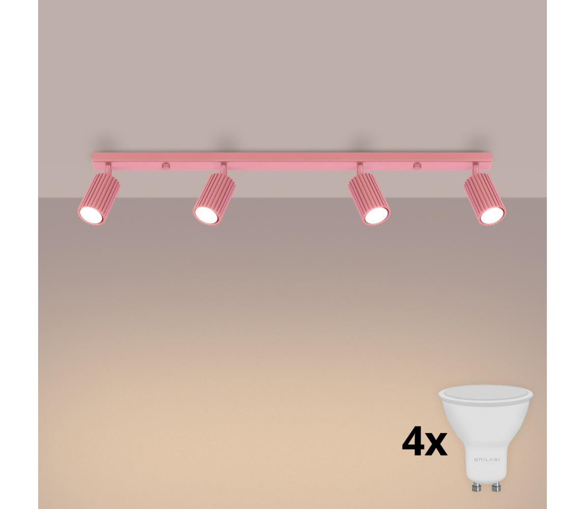 Brilagi - LED bodové svietidlo CRESTO 4xGU10/10W/230V ružové BR.1937