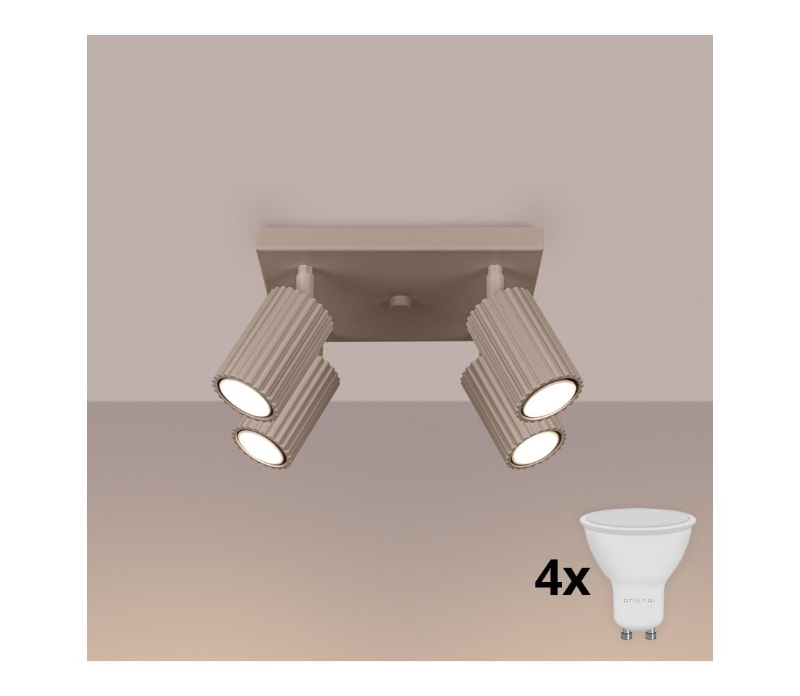 Brilagi - LED bodové svietidlo CRESTO 4xGU10/10W/230V taupe BR.1769