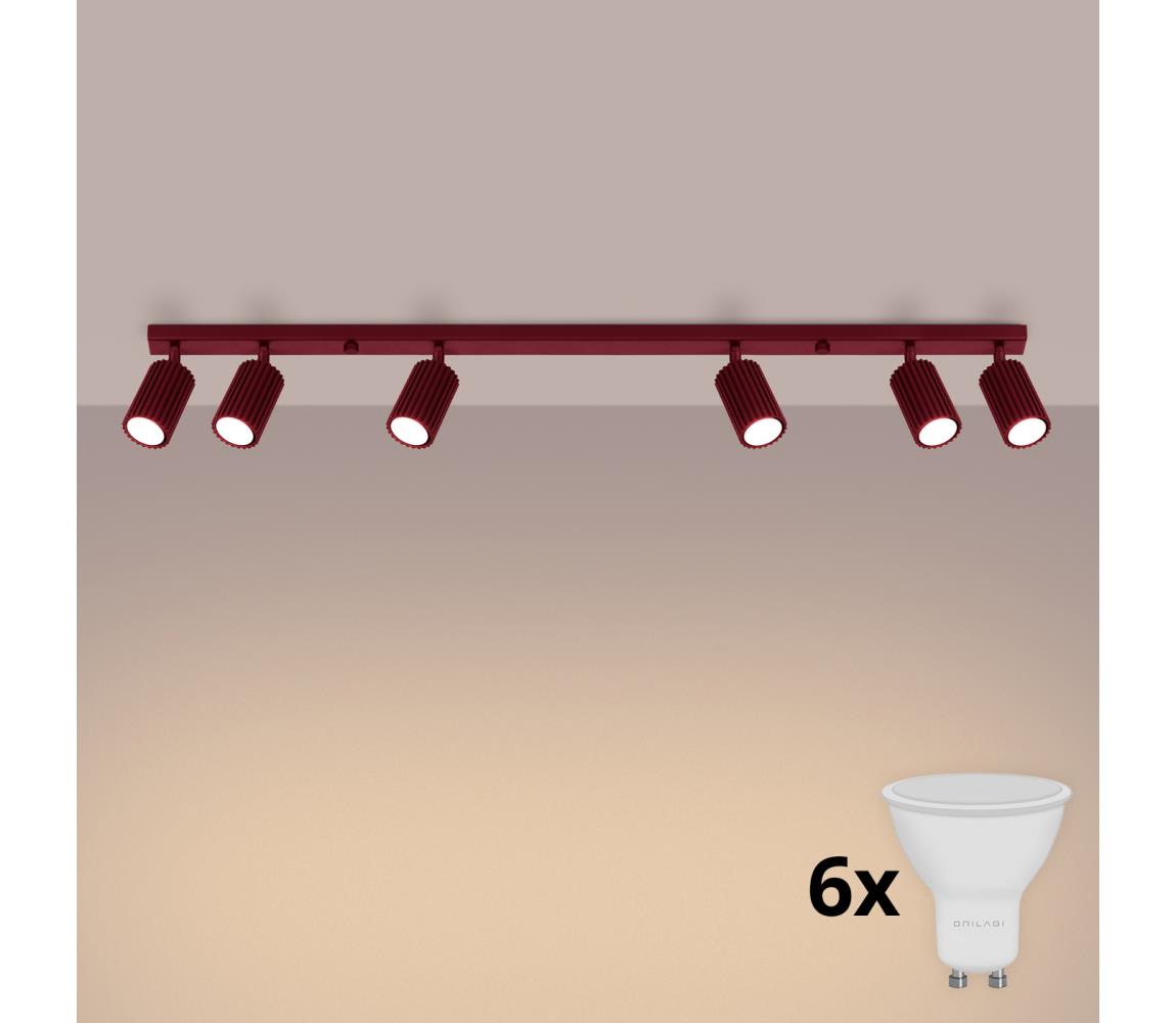 Brilagi - LED bodové svietidlo CRESTO 6xGU10/10W/230V bordové BR.1925