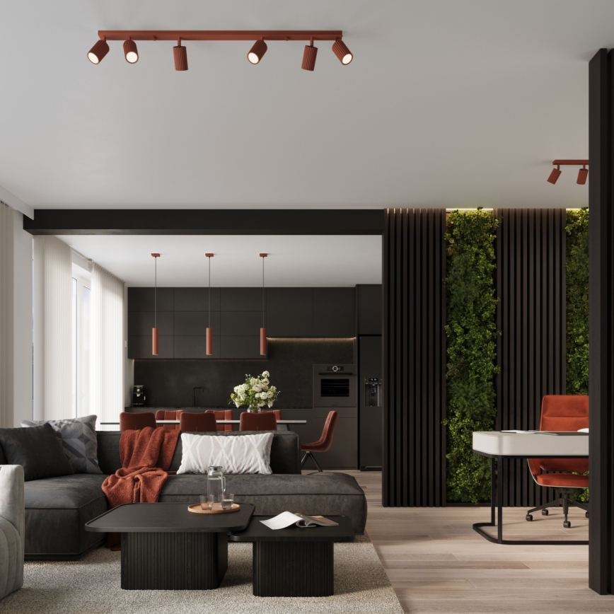 Brilagi - LED bodové svietidlo CRESTO 6xGU10/10W/230V červené