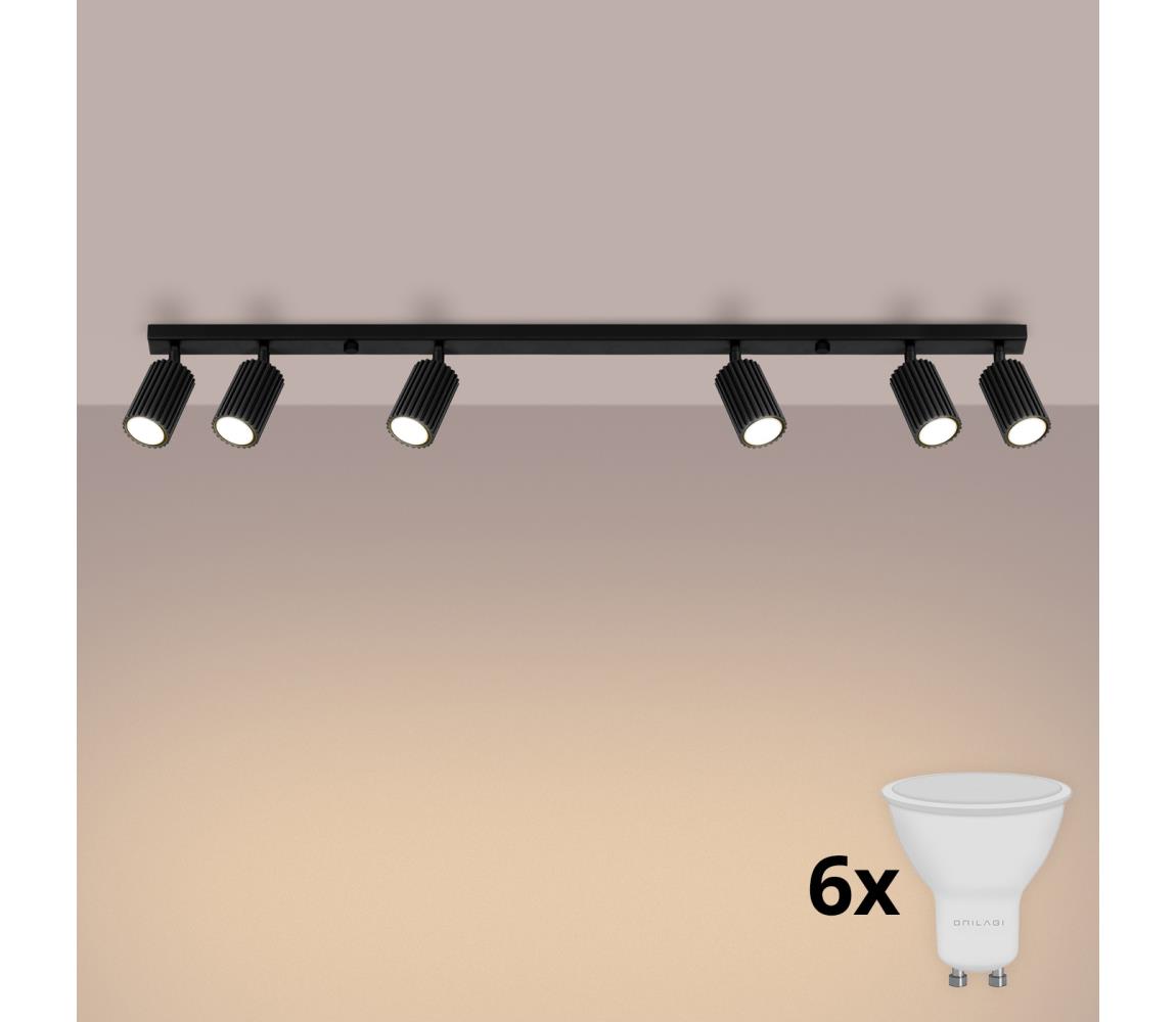 Brilagi - LED bodové svietidlo CRESTO 6xGU10/10W/230V čierna BR.1585