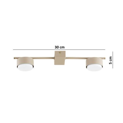 Brilagi - LED bodové svietidlo MONO 2xGX53/30W/230V béžové