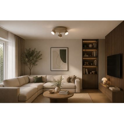 Brilagi - LED Bodové svietidlo MONO 3xGX53/30W/230V béžová/zlatá