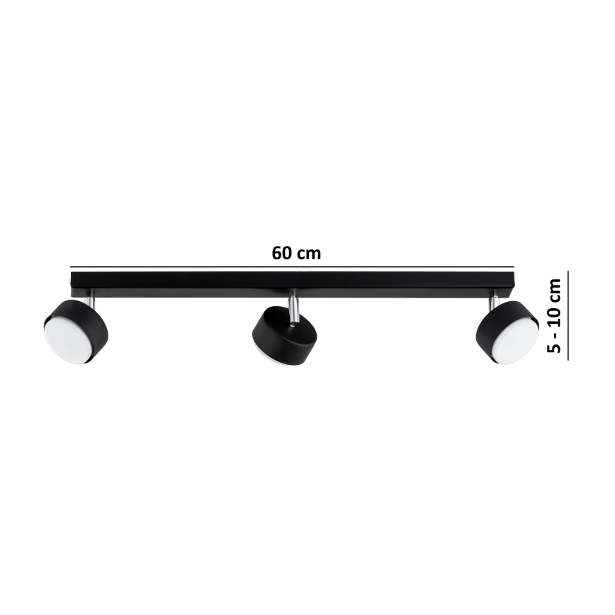 Brilagi - LED bodové svietidlo MONO 3xGX53/30W/230V čierna