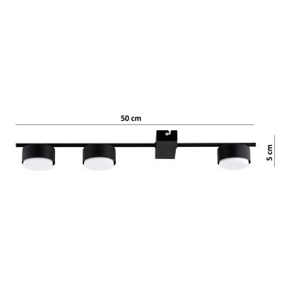 Brilagi - LED bodové svietidlo MONO 3xGX53/30W/230V čierne