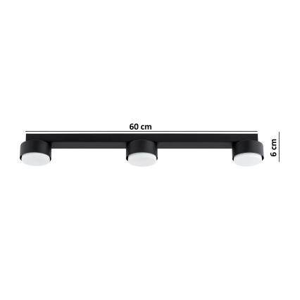 Brilagi - LED bodové svietidlo MONO 3xGX53/30W/230V čierne