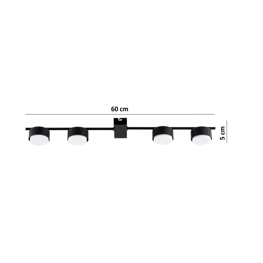 Brilagi - LED bodové svietidlo MONO 4xGX53/30W/230V čierna