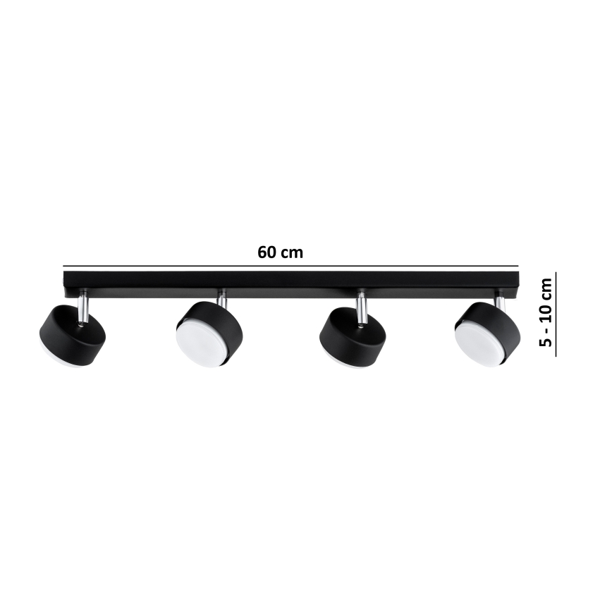 Brilagi - LED bodové svietidlo MONO 4xGX53/30W/230V čierna