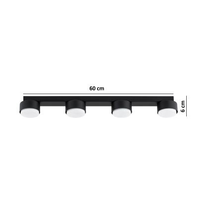 Brilagi - LED bodové svietidlo MONO 4xGX53/30W/230V čierne
