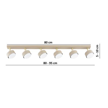 Brilagi - LED Bodové svietidlo MONO 6xGX53/30W/230V béžová/zlatá
