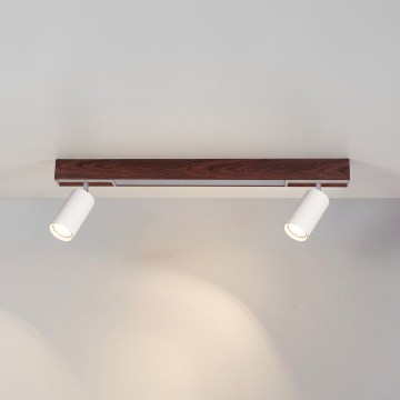 BRILAGI - LED bodové svietidlo SELE 2xGU10/30W/230V + LED/15W biela/dubový dekor