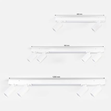 Brilagi - LED Bodové svietidlo SELE 2xGU10/30W/230V + LED/15W biela