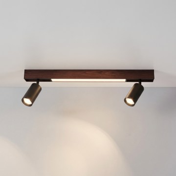 BRILAGI - LED bodové svietidlo SELE 2xGU10/30W/230V + LED/15W čierna/dekor čerešne